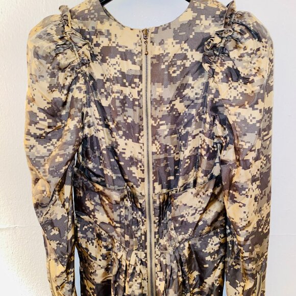 NWT 100% Silk Thomas Wylde Camouflage print Dress - Picture 6 of 9